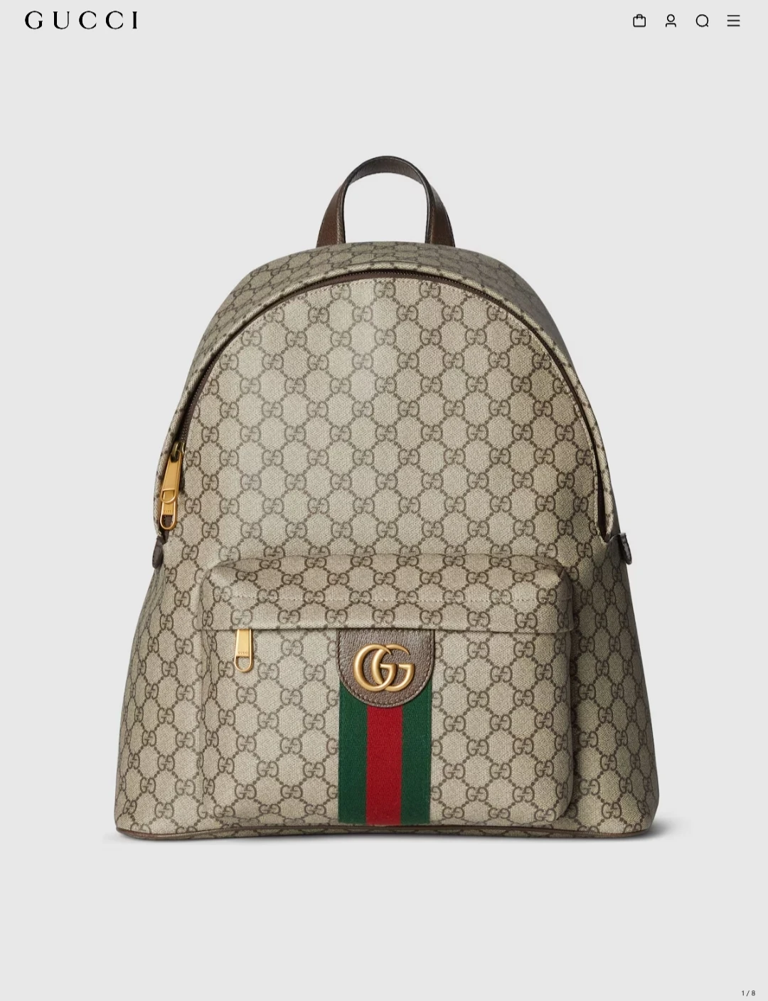 Mochila Ophidia tamaño mediano gucci